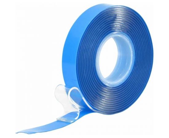 Двухсторонняя монтажная клейкая лента Unibob кристально-прозрачная, 12 мм, 2 м, пена 75541 