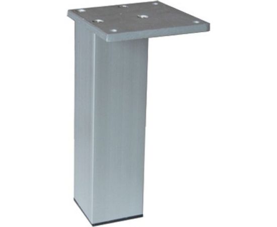Ножка Tech-Krep алюминий, квадрат, нерегулируемая, с ассим.площ, 37x37x200 мм, матовый хром - накл. 148583 