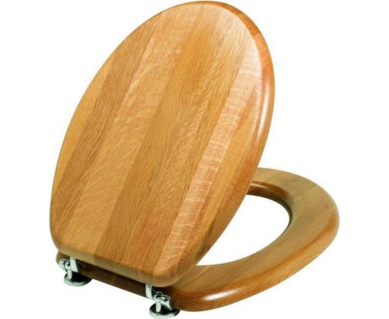 Сиденье для унитаза Wirquin натуральное дерево, крепления нержавеющие AB00610 