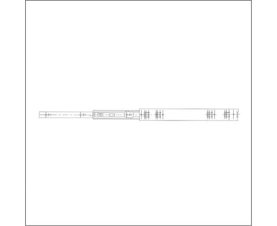 Направляющая шариковая Trodos 1042 полного выдвижения, без доводчика, L500 мм, Н42 мм 310040 – изображение 2
