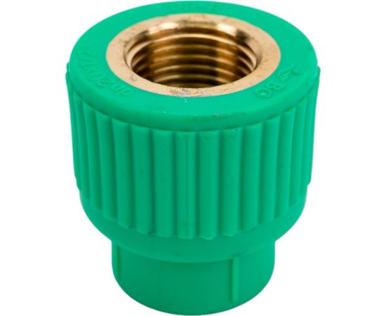 Комбинированная муфта с внутренней резьбой Blue Ocean 20x1/2, полипропиленовая, зеленая PPRF/IA G -20х1/2 – изображение 2