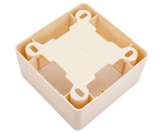 Установочная коробка GREENEL 1-местная 85х85х42 слоновая кость GE40232-02 – изображение 2