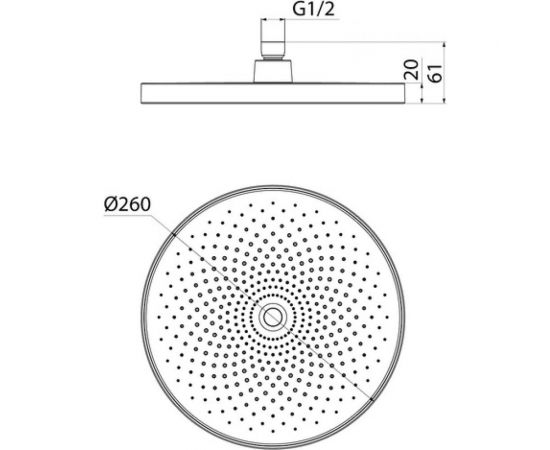 Душевая насадка IDDIS SpaHome верхняя, круглая, черная SPA26BPi64 – изображение 2