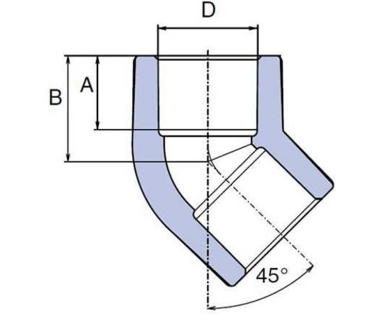 Колено WAVIN EKOPLASTIK 40/45 SKO04045RCT – изображение 2