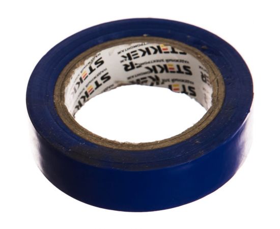Изоляционная лента STEKKER 0,13x15 мм, 10 м, синяя, INTP01315-10 32825 – изображение 2