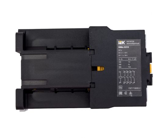 Контактор IEK КМИп-23210, 32А, 220В/АС3, 1НО, ИЭК, KMD21-032-220-10 – изображение 2