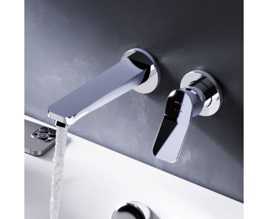 Смеситель для умывальника AM.PM X-Joy монтируемый в стену, хром F85A72600 – изображение 3