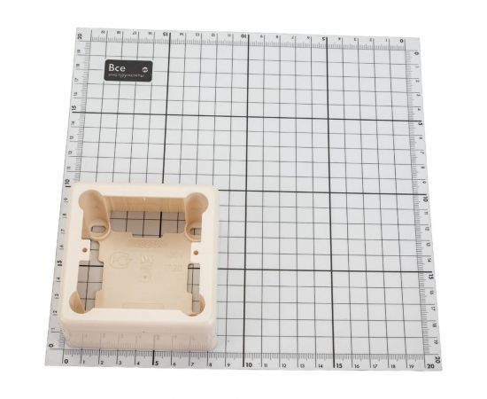 Установочная коробка GREENEL 1-местная 85х85х42 слоновая кость GE40232-02 – изображение 3