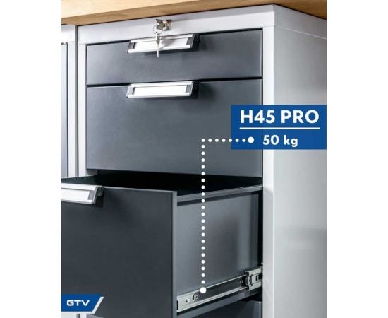 Шариковые направляющие полного выдвижения GTV 45х500 мм, 50 кг PK-PRO-H45-500 – изображение 3