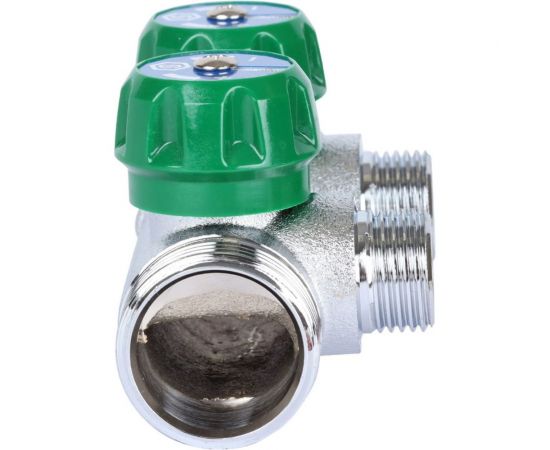 Регулирующий коллектор STOUT 1"", 2 отвода 1/2"", плоское уплотнение SMB-6849-011202 RG008UJF2PTLGU – изображение 3