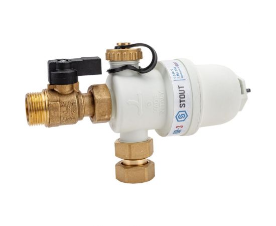 Фильтр-шламоотделитель с магнитом для настенных котлов STOUT Sfw-0072-000020 3/4" нр-3/4" нг-3/4" нр RG0091HNTRLO2S – изображение 4