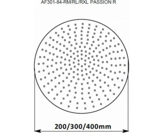 Верхний душ Aquanet AF301-84-RM PASSION R, M-size Ф200x2 мм, круглый, нержавеющий полир. 00242978 – изображение 4