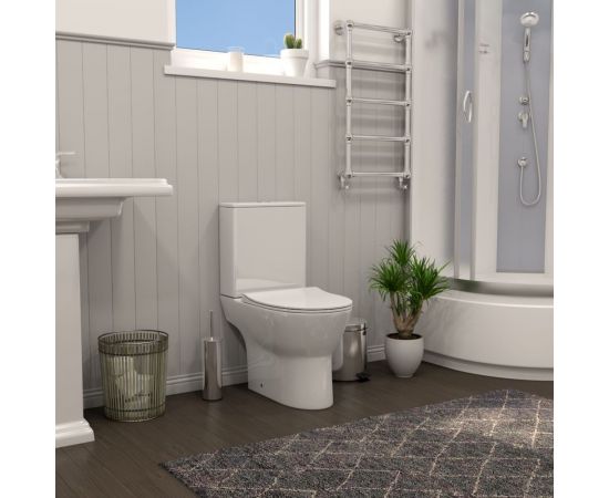 Напольный унитаз Teymi Ritta безободковый, сиденье микролифт T40803 ЦБ-00267141 – изображение 5