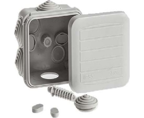 Распределительная коробка для открытой проводки Рувинил Тусо 68x68x45 мм серая для быстрого монтажа 67031 