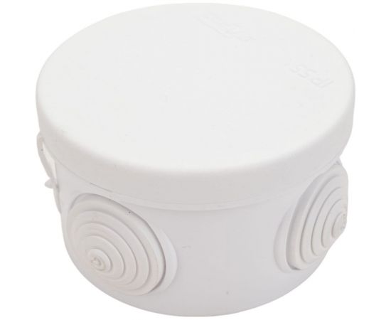 Распределительная коробка Рувинил Тусо для открытой проводки D 70 мм H50 мм белая 67020Б 