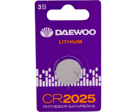Литиевая батарейка DAEWOO CR2025 Lithium BL-1 5034143 