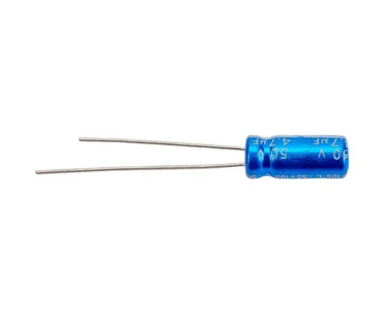 Электролитический конденсатор JB Capacitors 4.7мкФ, 50В, -55/105C, 5x11мм, JRB1H4R7M02000500110000BST-05 