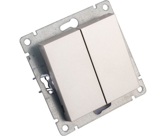 Двухклавишный выключатель UNIVersal серия афина, с/у, 10а, 220в, шампань еврослот A0023-Br 