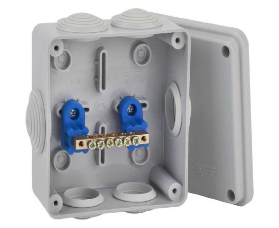 Распределительная коробка Рувинил Тусо для открытой проводки 100x100x50 мм уравнивания потенциалов 67050УП 