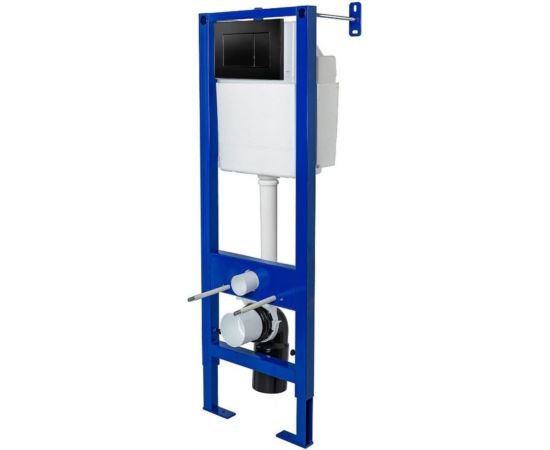 Инсталляция для скрытого монтажа унитаза Berges АТОМ 410 кнопка черная Soft Touch 040332 