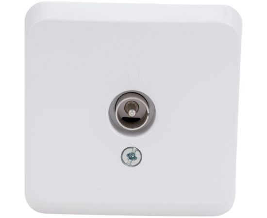 Розетка TV Schneider Electric 1-м ОП Этюд белая SchE TVA-002B 