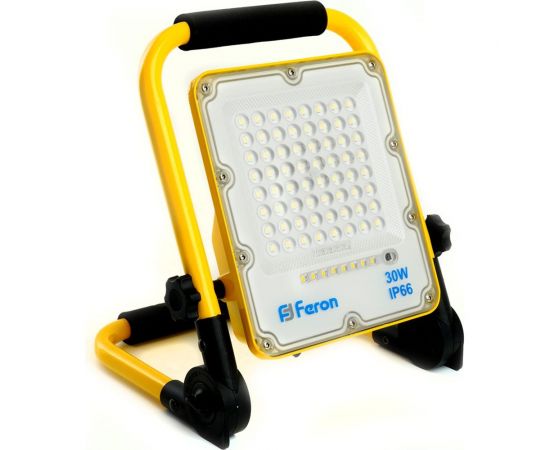 Переносной светодиодный прожектор FERON ll-950 с зарядным устройством ip66 30w 6400k 48675 