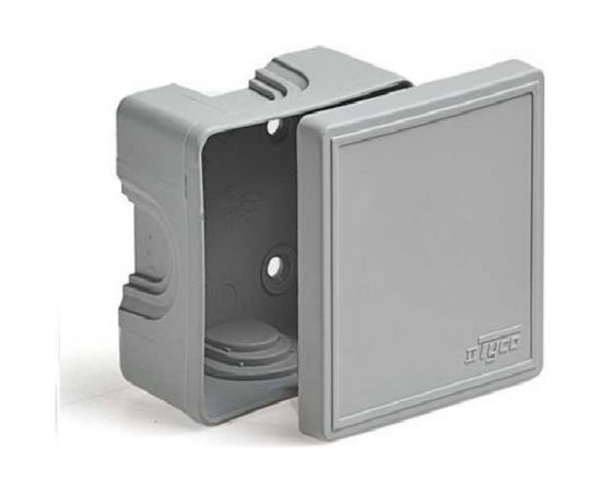 Распределительная коробка для открытой проводки Рувинил Тусо 74x74x40 мм серая 65006 