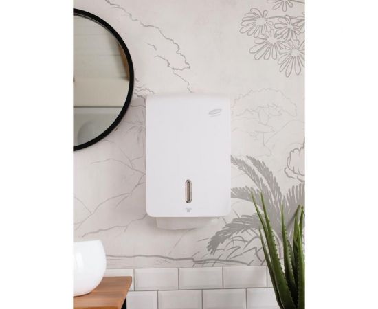 Диспенсер для листовых полотенец Luscan Professional prof etalon z-сложение, maxi, белый 151061, 1569734 – изображение 11