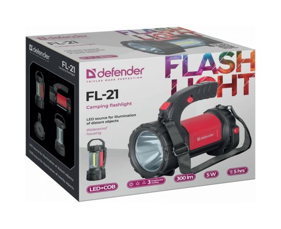Кемпинговый фонарь Defender FL-21, LED+COB поворотн ручка,Li АКБ, красный 92012 – изображение 11