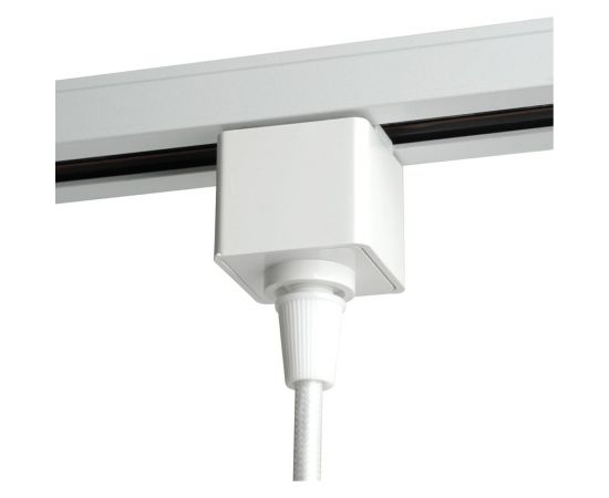 Трековый однофазный светильник на шинопровод FERON al197 на подвесе, под лампу e27, белый, 48554 – изображение 11