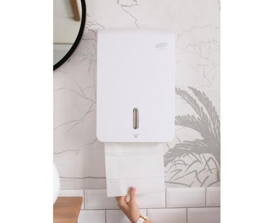 Диспенсер для листовых полотенец Luscan Professional prof etalon z-сложение, maxi, белый 151061, 1569734 – изображение 12