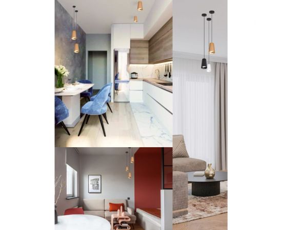 Потолочный светильник FERON ml1858 barrel bell levitation на подвесе, 1,7 м, mr16, 35w, 230v, золото черный , 48423 – изображение 13