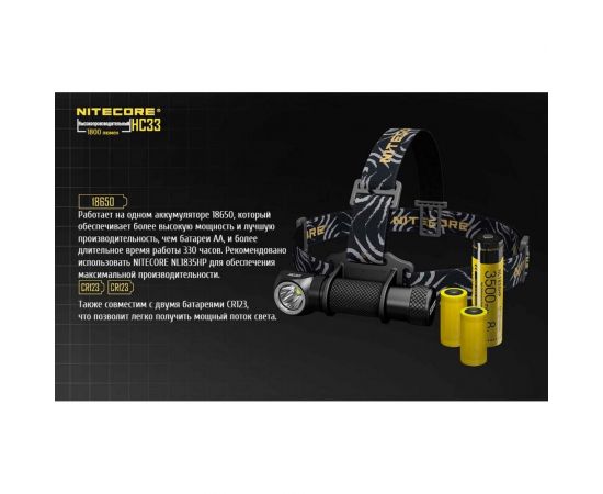 Налобный фонарь Nitecore HC33 CREE XHP35 HD 90 16962 – изображение 13