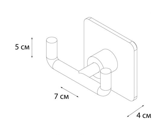Крючок двойной FIXSEN SQUARE 93105A – изображение 2