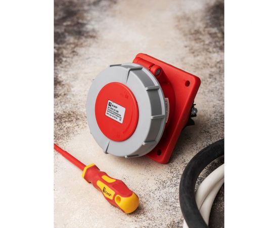 Стационарная внутренняя угловая розетка EKF 4352 3Р РЕ N 63А 380В IP67 PROxima SQps-4352-63-380 ps-4352-63-380 – изображение 2
