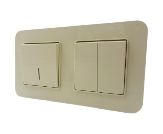 Рамка GUNSAN 2 поста Eqona Radius крем 16371200-000141 – изображение 2