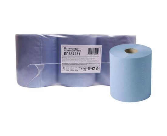 Протирочная бумага полотенце ООО Комус 2 слоя, 22x30 см, 200 м, d 6 см центральная вытяжка, 6 рулонов 1663308 – изображение 2