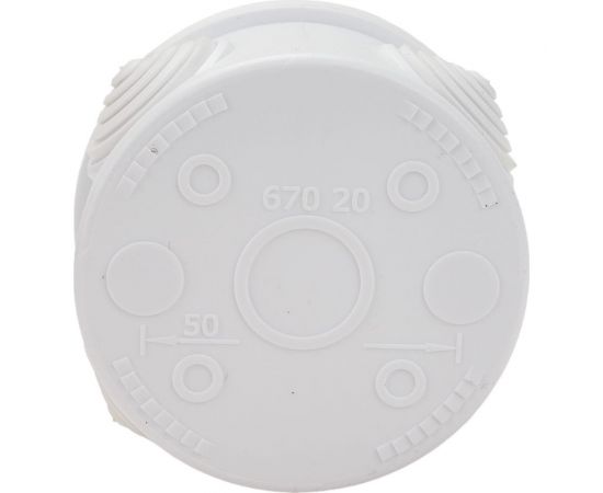 Распределительная коробка Рувинил Тусо для открытой проводки D 70 мм H50 мм белая 67020Б – изображение 2