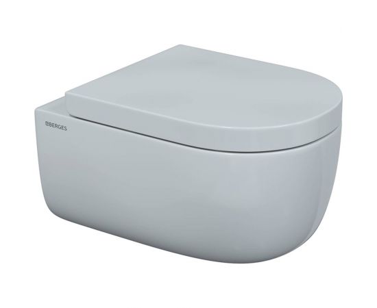 Комплект для монтажа подвесного унитаза Berges: инсталляция novum кнопка l5 черная softtouch, унитаз ego xl rimless, сиденье дюропласт toma slim so, микролифт, быстросъем 043204 – изображение 2