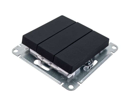 3-клавишный выключатель Schneider Electric AtlasDesign Карбон сх.1+1+1, 10АХ, механизм SE ATN001031 – изображение 2