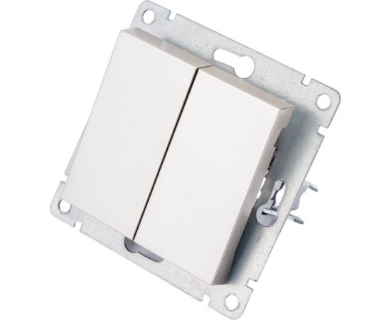 Двухклавишный выключатель UNIVersal серия афина, с/у, 10а, 220в, шампань еврослот A0023-Br – изображение 2