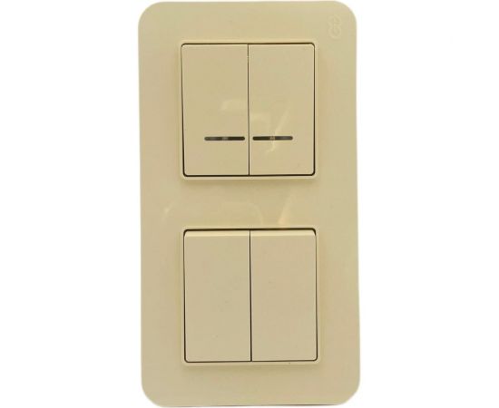 Рамка GUNSAN 2 поста Eqona Radius крем 16371200-000141 – изображение 3