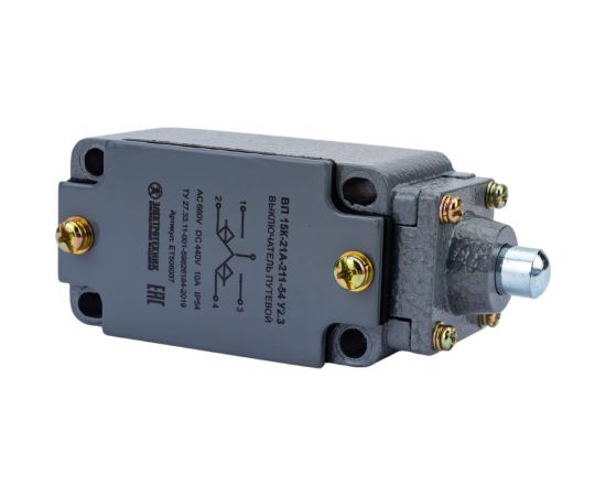 Путевой выключатель Электротехник ВП 15К-21А-211-54 У2.3, полумгновенный толкатель IP54 ET506037 – изображение 3