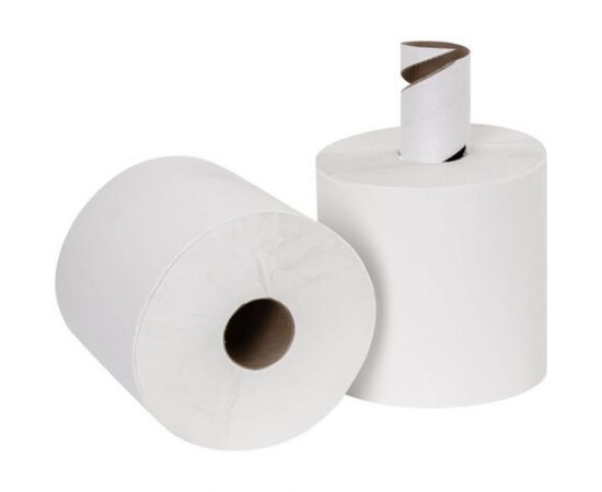 Бумажные полотенца ЛАЙМА M2 UNIVERSAL WHITE с центральной вытяжкой, 300 м, 1 слой, белые, комплект 6 рулонов 112506 – изображение 3