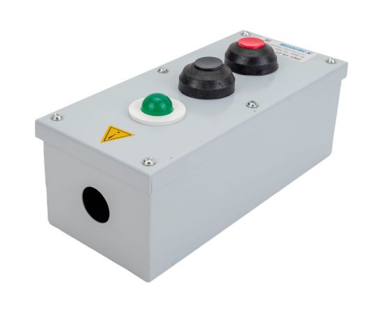 Пост управления Электротехник ПКУ-15-21.131-54У2 (1СКЛ11 зеленая, 220В + 1КЕ081/2(1з и 1р) черная + 1КЕ081/2(1з и 1р) красная + PG-19) ET008512 – изображение 3