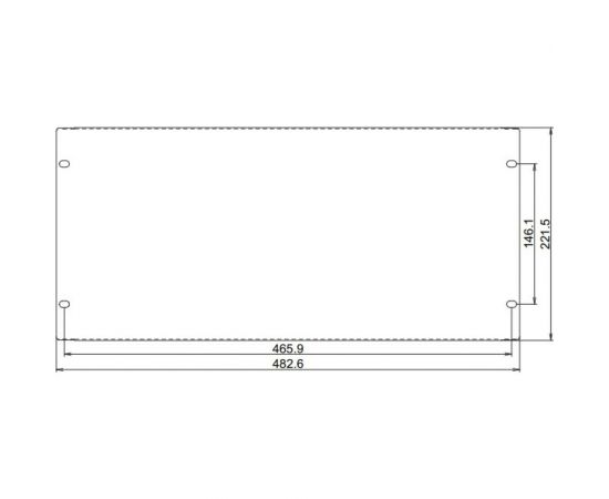 Фальшпанель ЦМО в шкаф 19, 5U, черная ФП-5-9005 – изображение 3