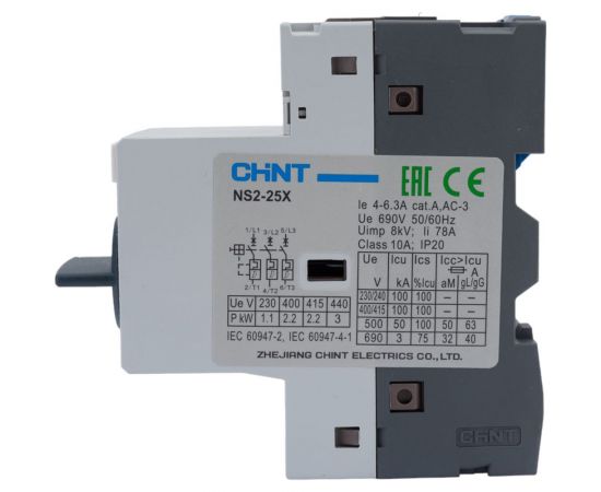 Пускатель CHINT NS2-25x4-6.3А с поворотной ручкой (R) 495184 – изображение 3