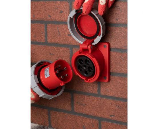 Стационарная внутренняя угловая розетка EKF 4352 3Р РЕ N 63А 380В IP67 PROxima SQps-4352-63-380 ps-4352-63-380 – изображение 3