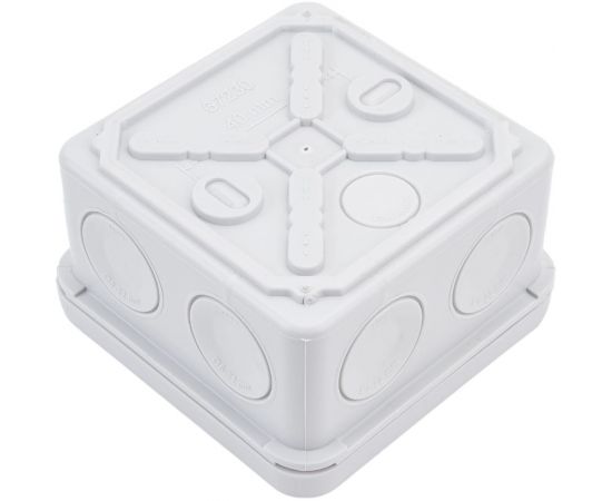 Распределительная коробка Рувинил Тусо для открытой проводки 70x70x40 мм двухкомпонентная 67230 – изображение 3