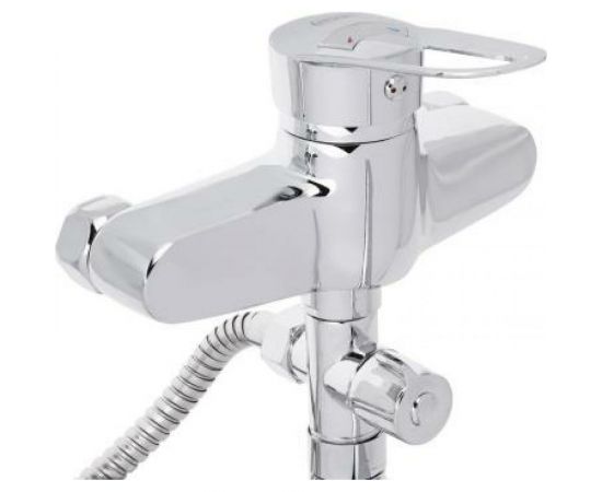 Смеситель для ванны СоюзКран с душем, плоский излив 35 см, керамический картридж 40 мм, хром, цинк SK09-I124 567-028 – изображение 3